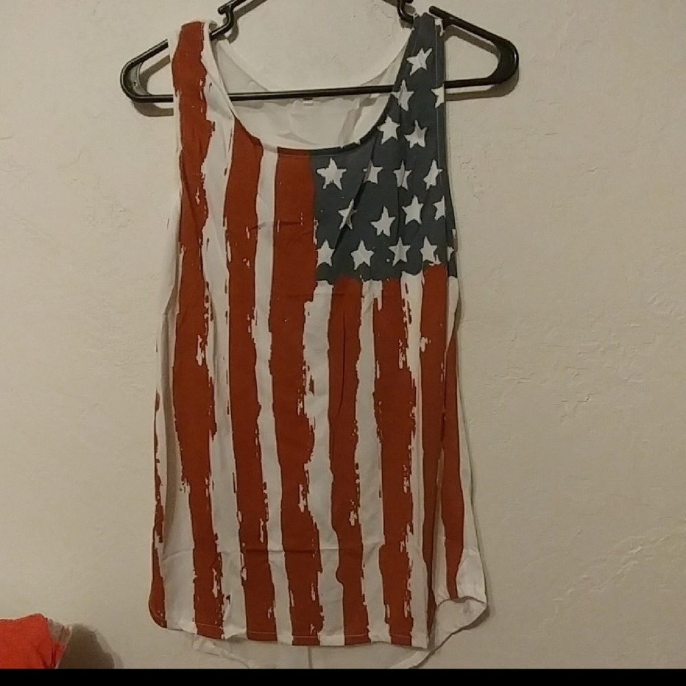 Vintage styled America flag tank top - Picture 2 of 5